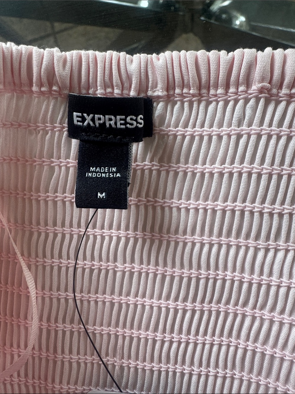 Express One-Shoulder Ruffle Mini Skirt in Light Pink - Picture 6 of 7